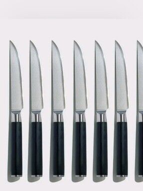 NEW! Quince- Essentials Japanese Damascus Steak Knife Set Of 8! (Z8)